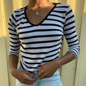 Charlotte Russe striped long sleeve top